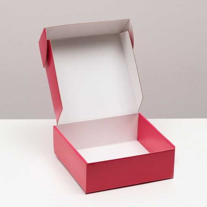 Коробка самосборная, красная, 23 х 23 х 8 см Коробка самосборная, красная, 23 х 23 х 8 см