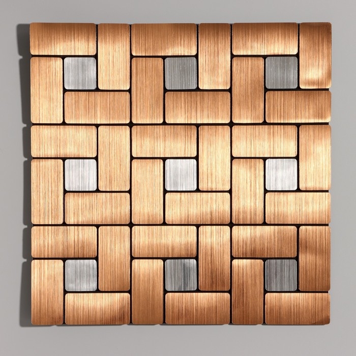 Панель самоклеящаяся 30*30см мягкая геометрия, бронза Панель самоклеящаяся 30*30см мягкая геометрия, бронза