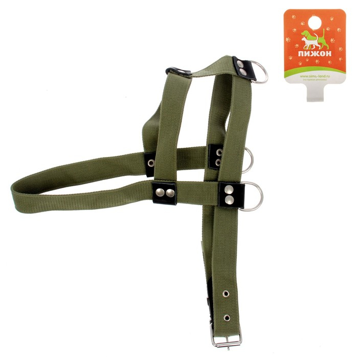 Шлейка брезентовая  Шлейка брезентовая "Ездовая" №1, 3,6 см, обхват шеи 80 см, обхват груди 80-92 см
