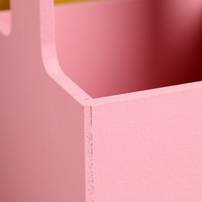 Кашпо - ящик деревянный 13,5х13,5х30 см Розовый Коралл Кашпо - ящик деревянный 13,5х13,5х30 см Розовый Коралл