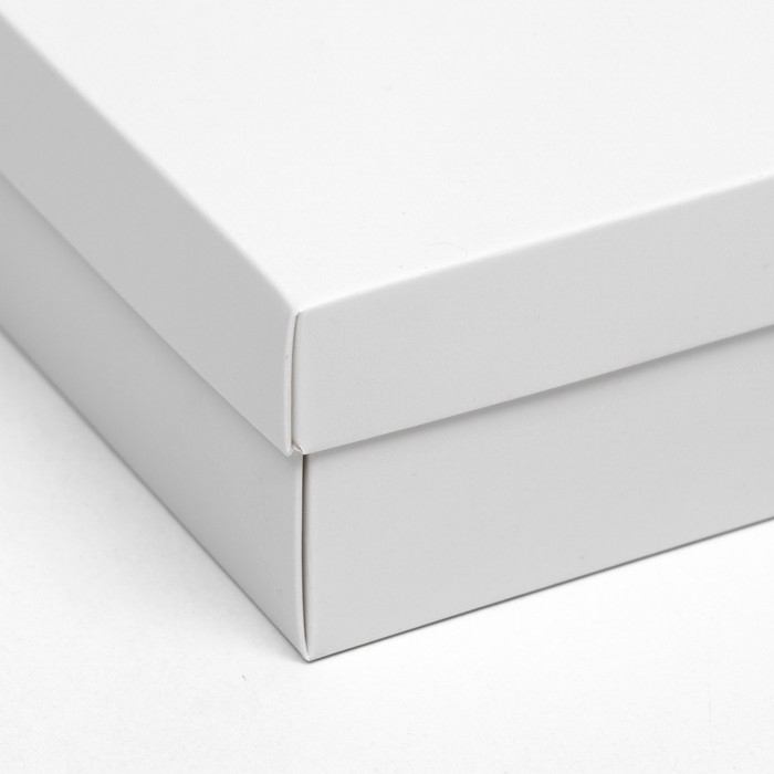 Коробка подарочная складная, упаковка, крышка-дно, белая, 20 х 20 х 6 см Коробка подарочная складная, упаковка, крышка-дно, белая, 20 х 20 х 6 см