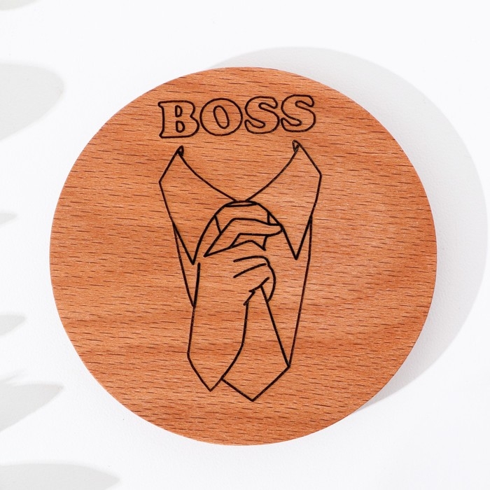 Крышка-подставка для кружки Крышка-подставка для кружки "Босс", бук, d 80мм