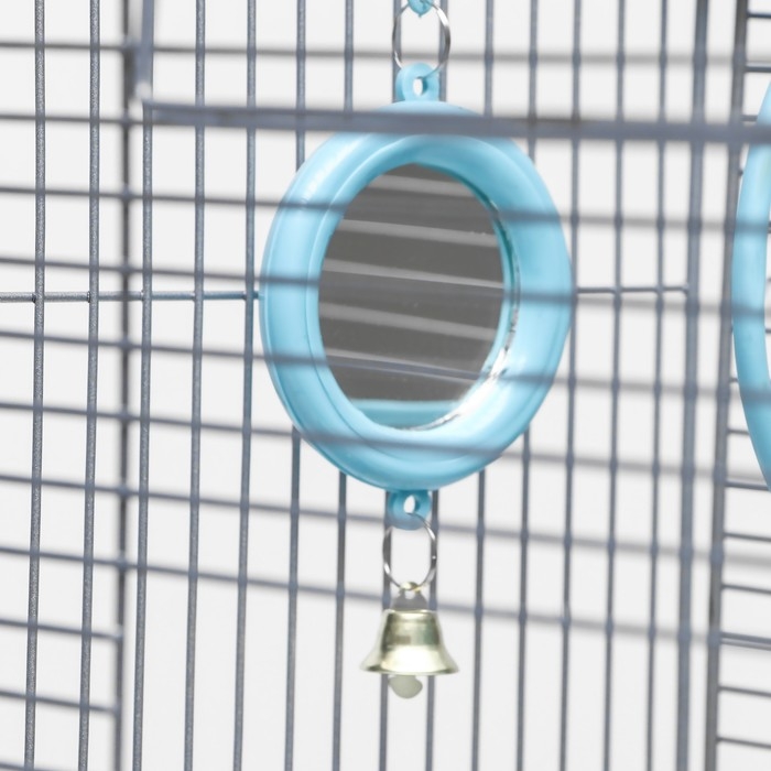 Клетка для птиц Клетка для птиц "Пижон" №101-Б, разборная, 42 х 30 х 65см (укомплект.) бирюзовая