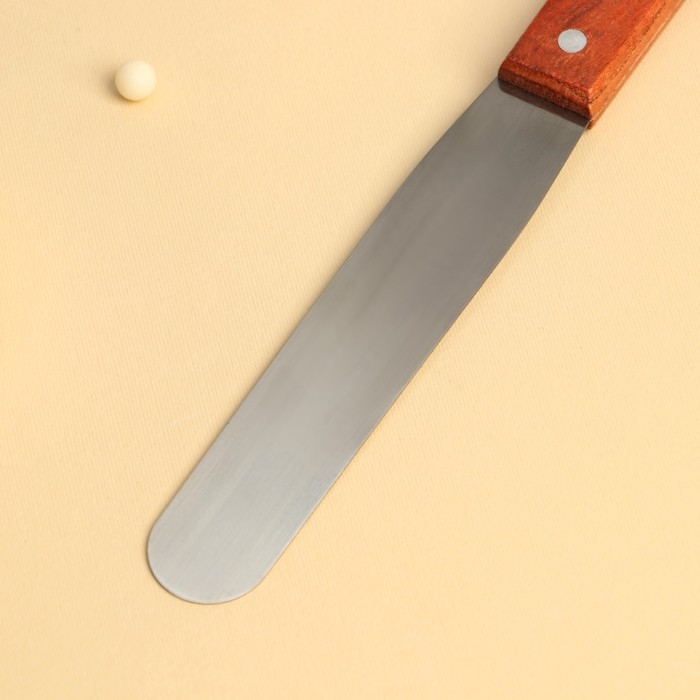 Кондитерская лопатка - палетка, 26×2,7 см, рабочая часть 14,5 см, цвет коричневый Кондитерская лопатка - палетка, 26×2,7 см, рабочая часть 14,5 см, цвет коричневый