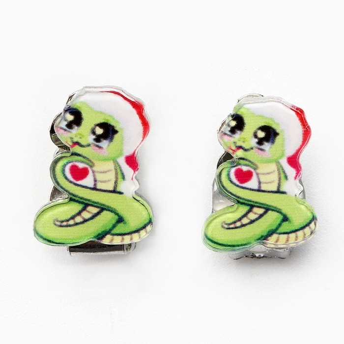 Серьги клипсы детские новогодние «Стильная девочка» на Новый год, 7 х 9 см Серьги клипсы детские новогодние «Стильная девочка» на Новый год, 7 х 9 см