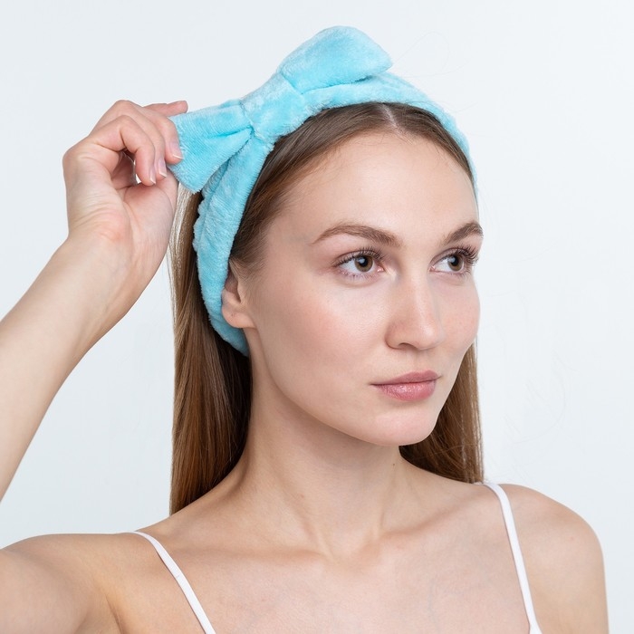 Повязка на голову Этель, цвет голубой, 100% п/э Повязка на голову Этель, цвет голубой, 100% п/э