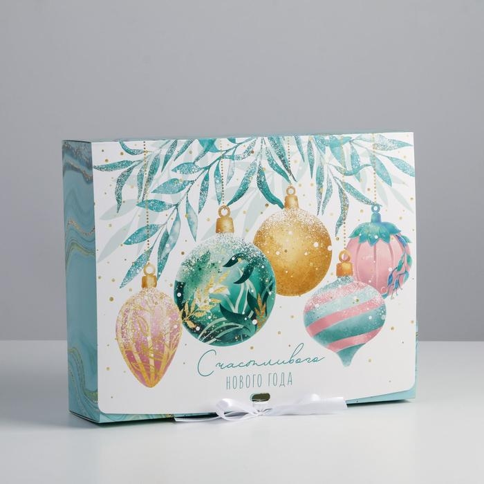 Коробка подарочная новогодняя складная «Волшебство», 31 х 24.5 х 8 см, Новый год Коробка подарочная новогодняя складная «Волшебство», 31 х 24.5 х 8 см, Новый год