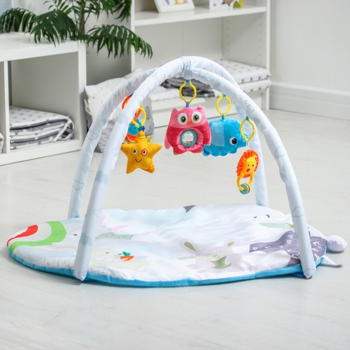 Развивающий коврик с дугами «Зайчики», 73x48 см. Развивающий коврик с дугами «Зайчики», 73x48 см.