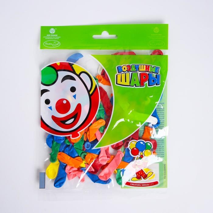 Шар латексный 2 Шар латексный 2", декоратор, набор 100 шт., цвета МИКС