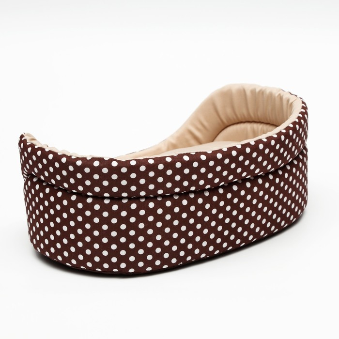 Лежанка  Лежанка "Горошек", 38 х 25 х 14 см, коричневая