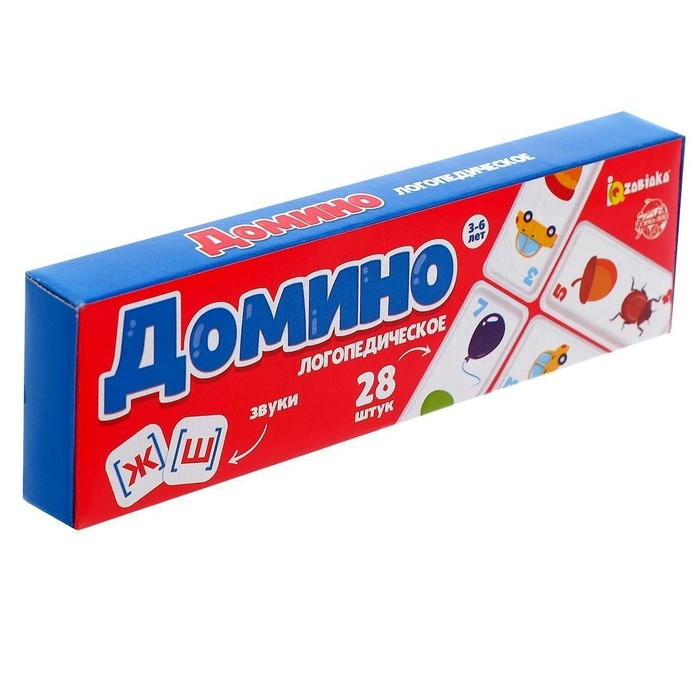 Домино «Логопедическое: звуки Ж, Ш», пластик Домино «Логопедическое: звуки Ж, Ш», пластик