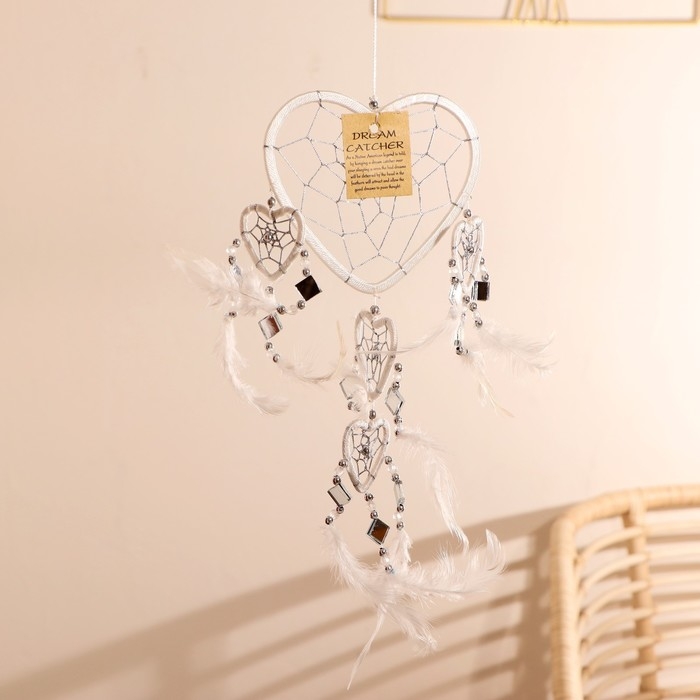 Ловец снов Ловец снов "Пять белых сердец" 0,7х16х45 см