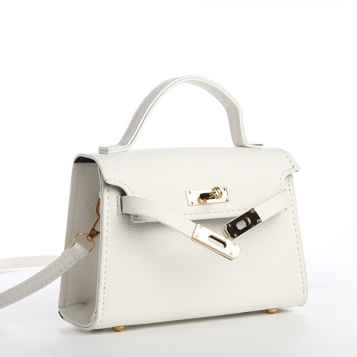 Сумка женская-мессенджер, цвет белый 19*13*7 см Сумка женская-мессенджер, цвет белый 19*13*7 см