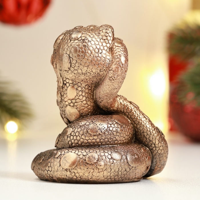 Новый год. Символ 2025. Фигура Новый год. Символ 2025. Фигура "Змея подглядывает" бронза, 5,5 х 6,5 см