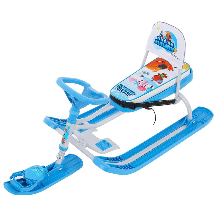 Снегокат «Тимка спорт 4-1 ми-ми-мишки», ТС4-1/ММ1, со спинкой и ремнём безопасности, цвет голубой/белый Снегокат «Тимка спорт 4-1 ми-ми-мишки», ТС4-1/ММ1, со спинкой и ремнём безопасности, цвет голубой/белый