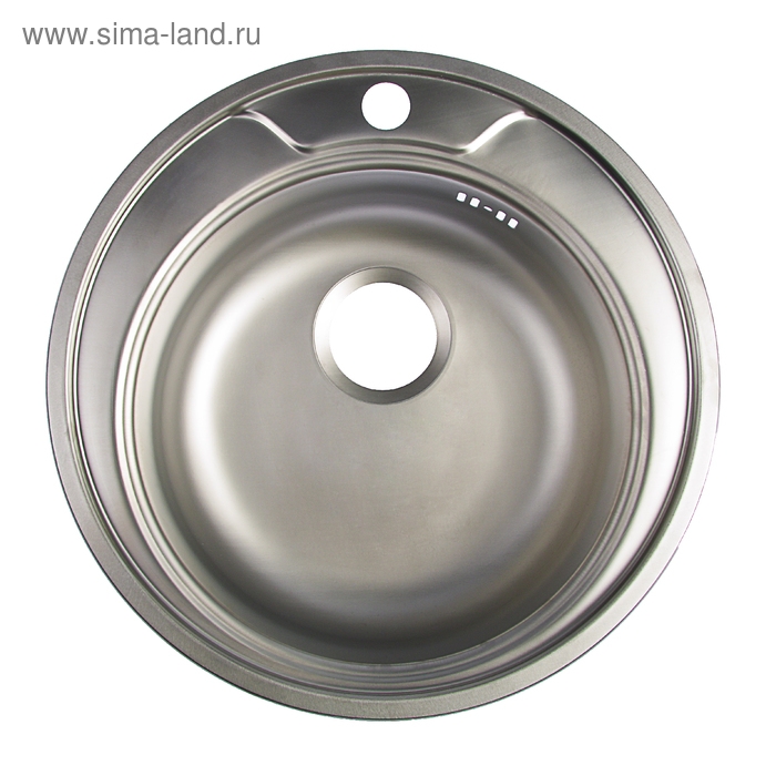 Мойка кухонная  Мойка кухонная "Владикс", врезная, с сифоном, d=49 см, нержавеющая сталь 0.6 мм