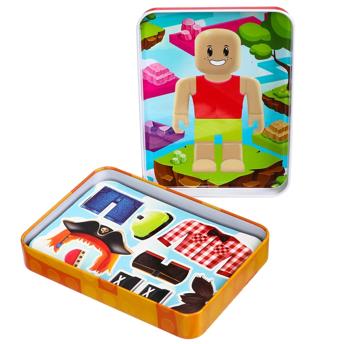 Магнитный набор «Роблики», в жестяной коробке Магнитный набор «Роблики», в жестяной коробке