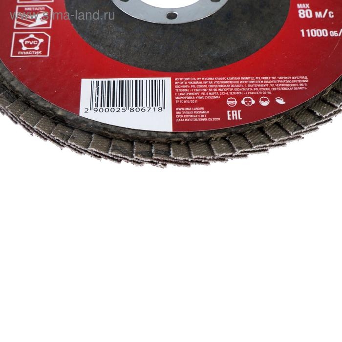 Круг лепестковый торцевой ЛОМ, 125 х 22 мм, Р120 Круг лепестковый торцевой ЛОМ, 125 х 22 мм, Р120