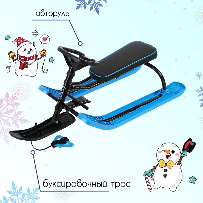 Снегокат« Тимка спорт», ТСЛ/Ч2, цвет чёрный/голубой Снегокат« Тимка спорт», ТСЛ/Ч2, цвет чёрный/голубой