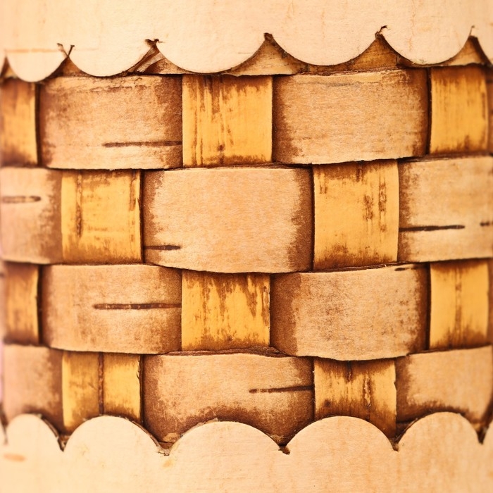 Туес «Велюр», плетеный, 6х6х9 см, береста