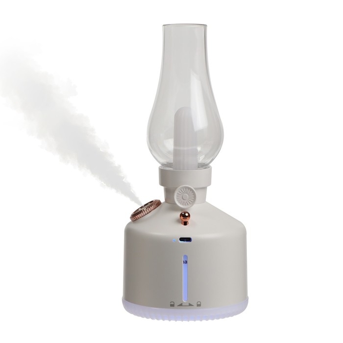 Увлажнитель  Увлажнитель "Керосинка" HM-19 ультразвуковой, 0.28 л, 1.5 Вт, 1200 мА/ч, USB, белый
