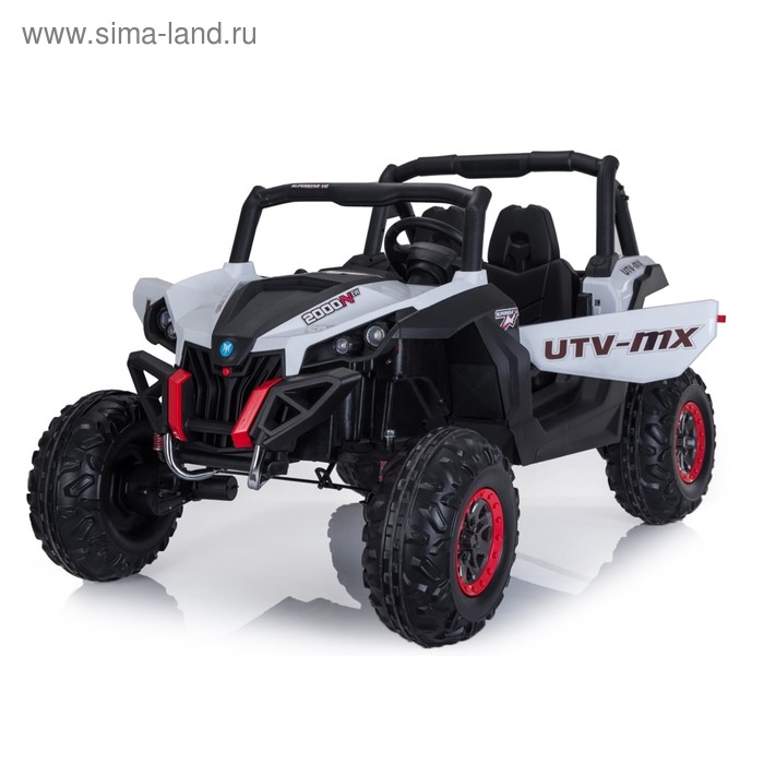 Электромобиль «БАГГИ», полный привод 4WD, кожаное сидение, цвет белый Электромобиль «БАГГИ», полный привод 4WD, кожаное сидение, цвет белый