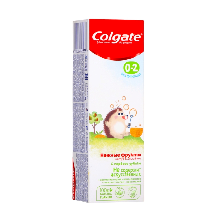 Зубная паста детская со вкусом нежных фруктов, без фторида, 40 мл