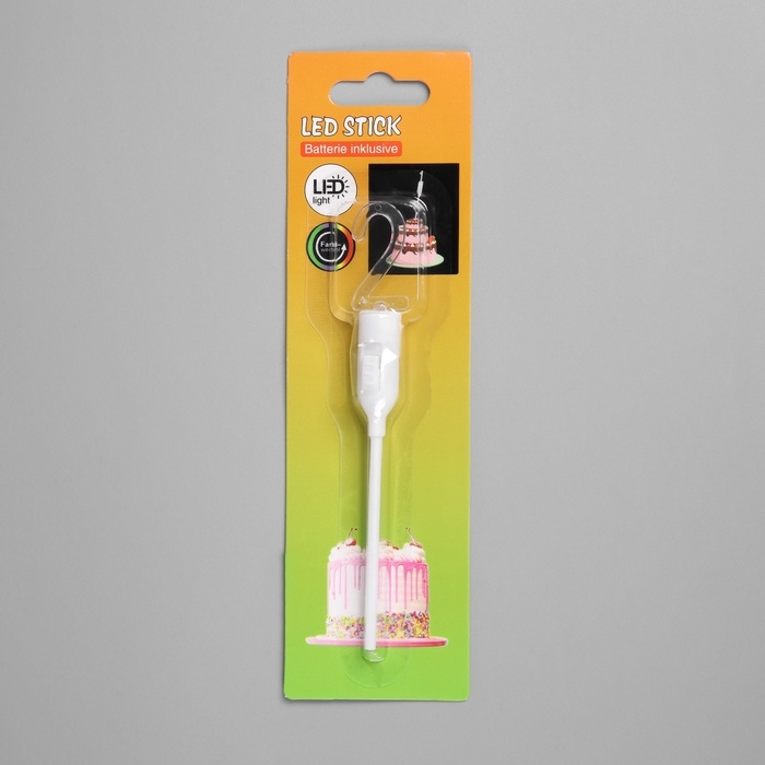 Светодиодная свеча  Светодиодная свеча "Цифра 2", 14.5 см, от батареек LR1130х3 (в комплекте), свечение мульти (RGB)