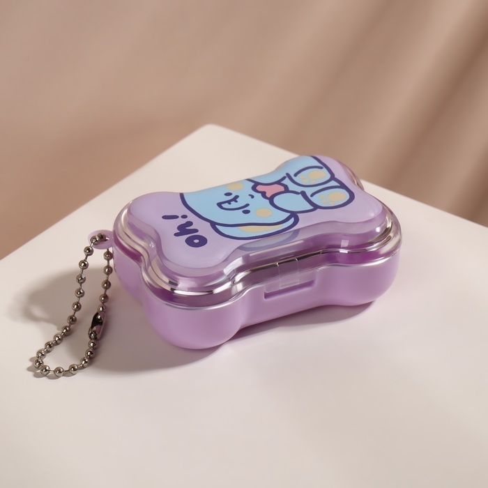 Набор для контактных линз, в футляре с зеркалом, 4 предмета, цвет МИКС Набор для контактных линз, в футляре с зеркалом, 4 предмета, цвет МИКС