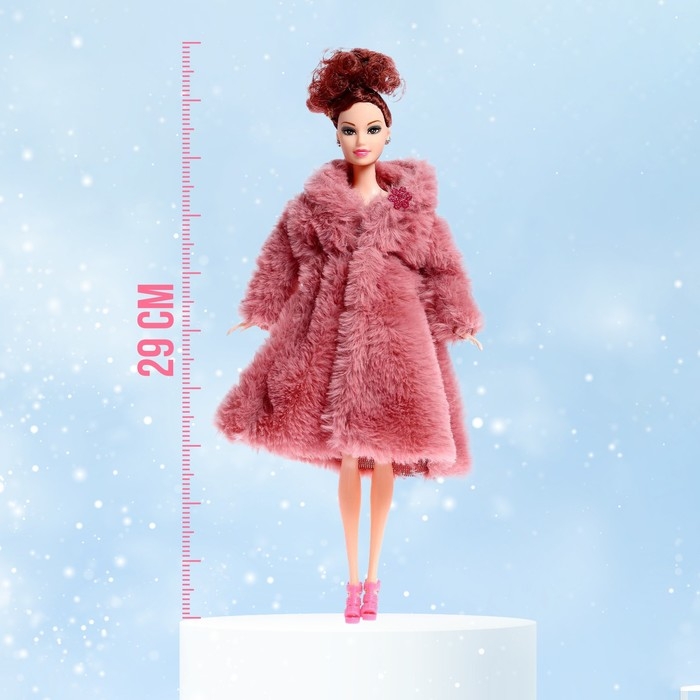 Кукла-модель «Инна» в шубе, цвет коричневый Кукла-модель «Инна» в шубе, цвет коричневый