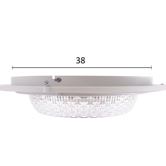 Люстра с ПДУ 1990/1 LED 130Вт 3000-6000К диммер белый 50х50х8 см BayerLux