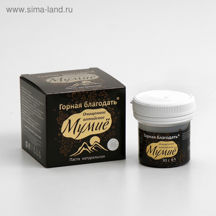 Мумиё натуральное алтайское очищенное  Мумиё натуральное алтайское очищенное "Горная благодать", 30 г