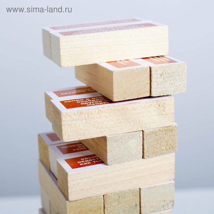 Падающая башня, дженга  Падающая башня, дженга "Липа - фанты" макси, 54 бруска, 33 х 7.5 см