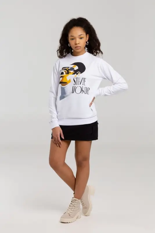 Толстовка «Меламед. Stevie Wonder», белая, размер XS Толстовка «Меламед. Stevie Wonder», белая, размер XS