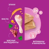 Влажный корм Whiskas для котят, курица, паштет, 75 г