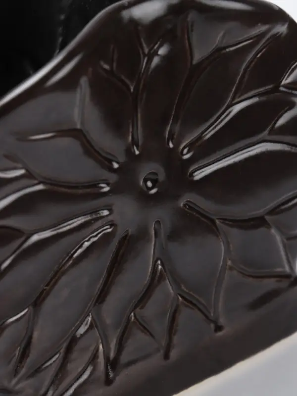 Салфетница &laquo;Цветок&raquo;, 12&times;5&times;10 см, керамика, коричневая