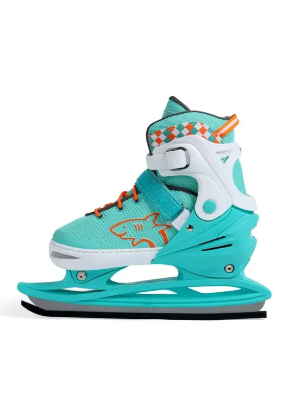 Коньки детские раздвижные BlackAqua, р. 27-30, для фитнеса, мятные, оранжевые Коньки детские раздвижные BlackAqua, р. 27-30, для фитнеса, мятные, оранжевые