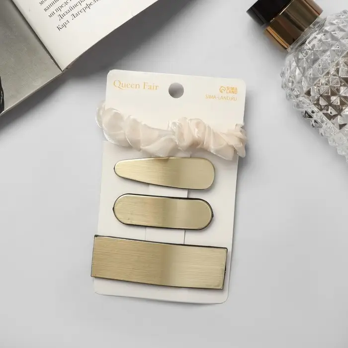 Набор для волос Набор для волос "Толиман" (1 резинка-6 см,3 невидимки-7 и 5 см) золото