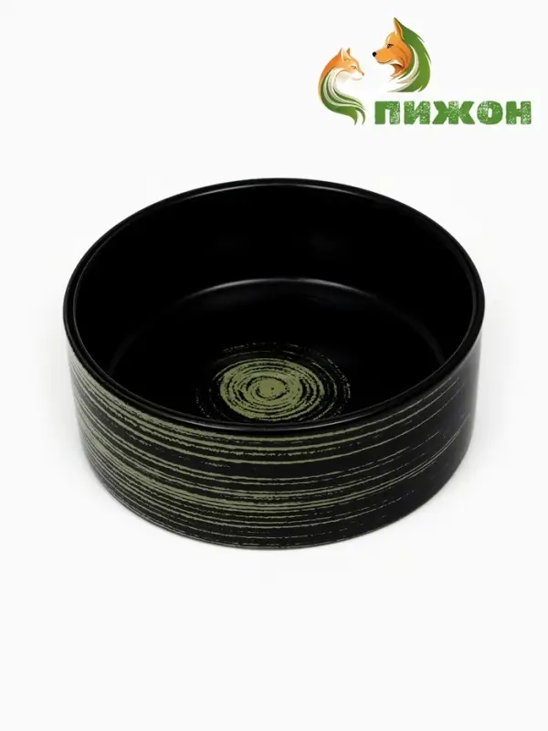 Миска &laquo;Путь&raquo;, 250 мл, 11.5&times;11.5&times;4.5 см, керамика, чёрная