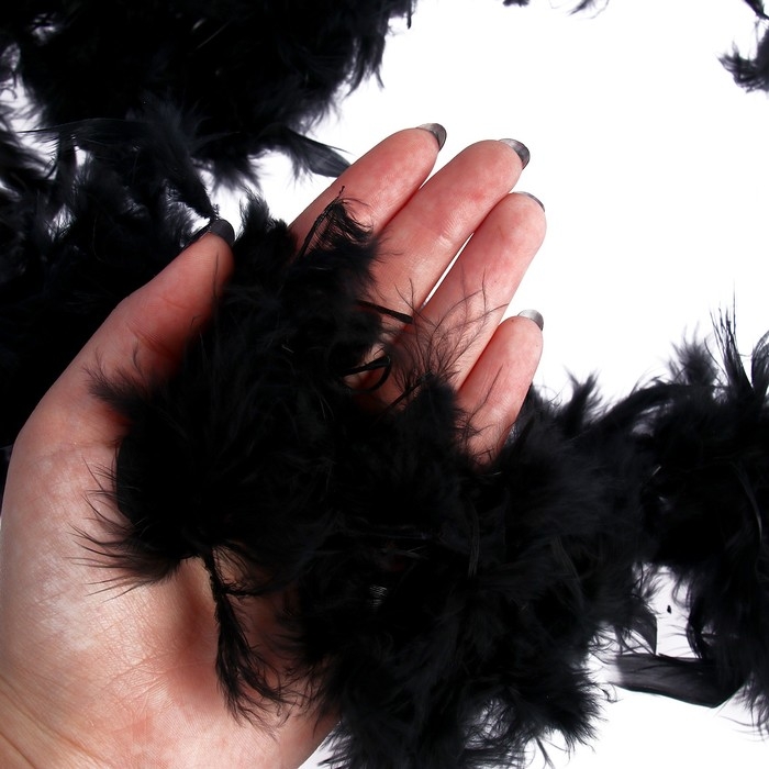 Карнавальный шарф, 1,8 метра, цвет чёрный Карнавальный шарф, 1,8 метра, цвет чёрный