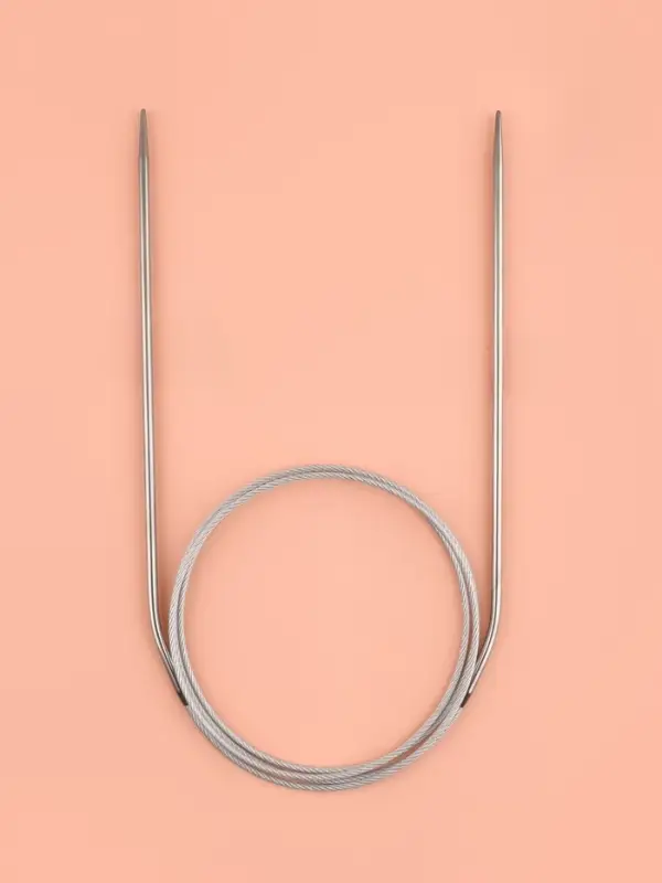 Спицы круговые, для вязания, с металлическим тросом, d=2.5 мм, 14/100 см Спицы круговые, для вязания, с металлическим тросом, d=2.5 мм, 14/100 см