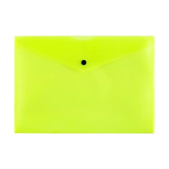 Папка-конверт на кнопке, набор 12 штук, А4, 180 мкм, Calligrata Neon, непрозрачные, неоновый МИКС