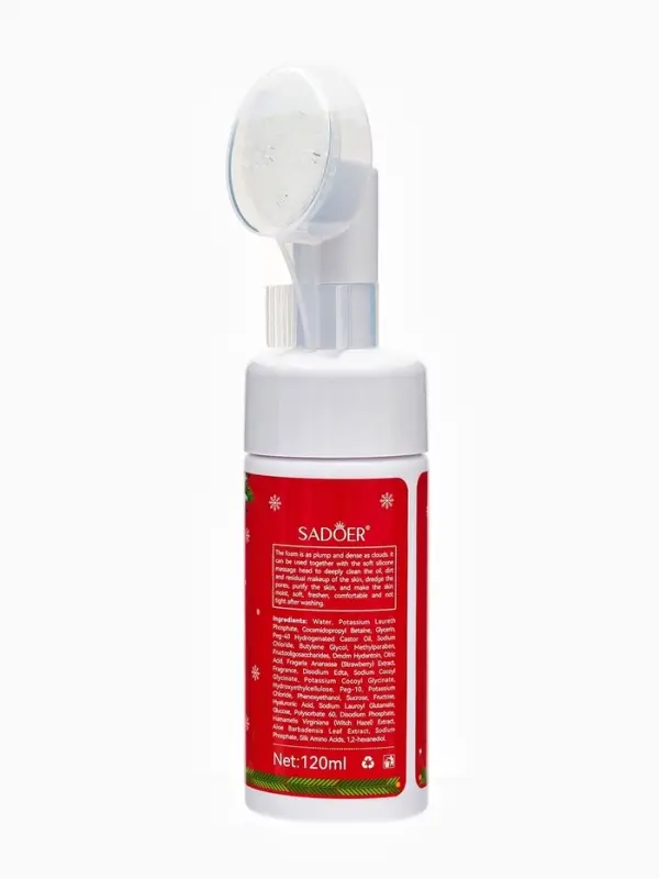 Новогодняя пенка для умывания Sadoer, клубника, 120 мл Новогодняя пенка для умывания Sadoer, клубника, 120 мл