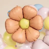 Воздушный шар фольгированный 25" &laquo;Ромашка&raquo;, персиковый сатин