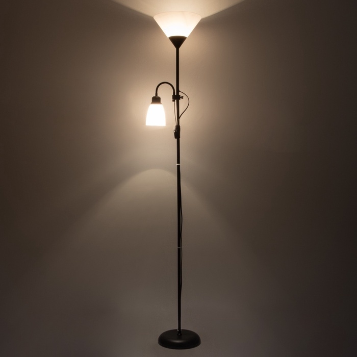 Торшер  Торшер "Тренд 2" 1х40Вт Е27+1хЕ27 40Вт черный 22х22х180 см.