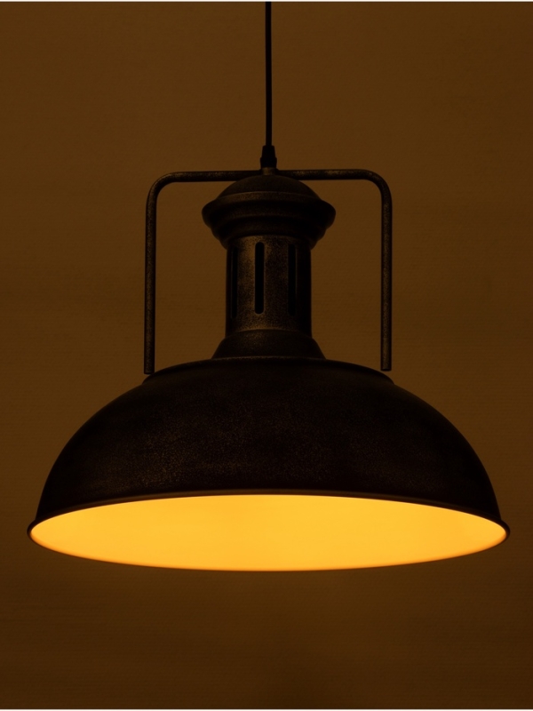 Светильник William 1х40Вт Е27 пр-1м черный/серебро 40х40х35см