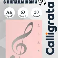 Нотная папка - 30 файлов 60 листов розовая