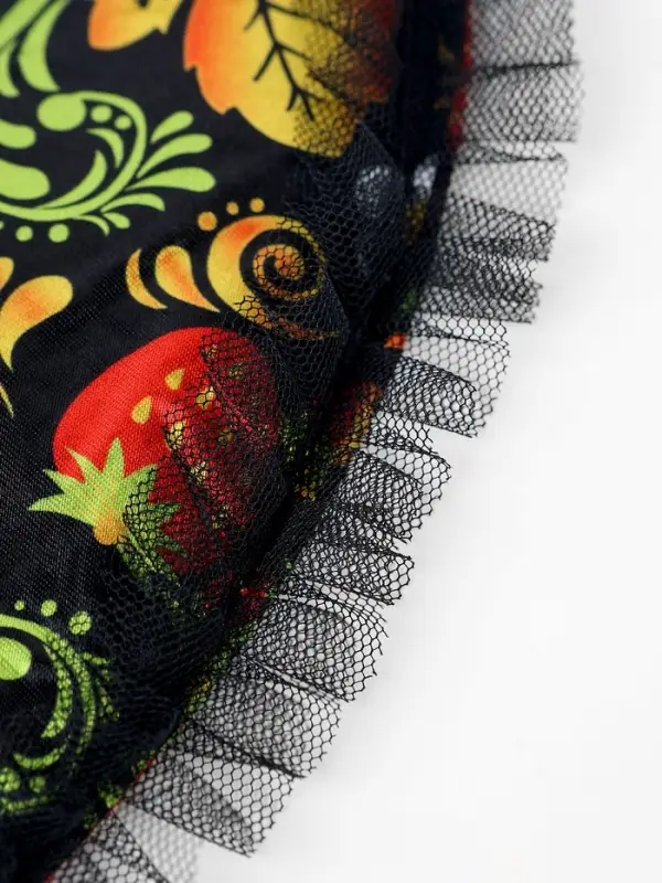 Карнавальный воротник "Народная краса" цвет чёрный