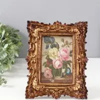 Фоторамка полистоун 9х13 см "Княгиня" золото 1,8х18х23 см