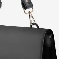 Ручка для сумки, с карабинами, 35&plusmn;1 см &times; 3.5 см, цвет чёрный, золотой